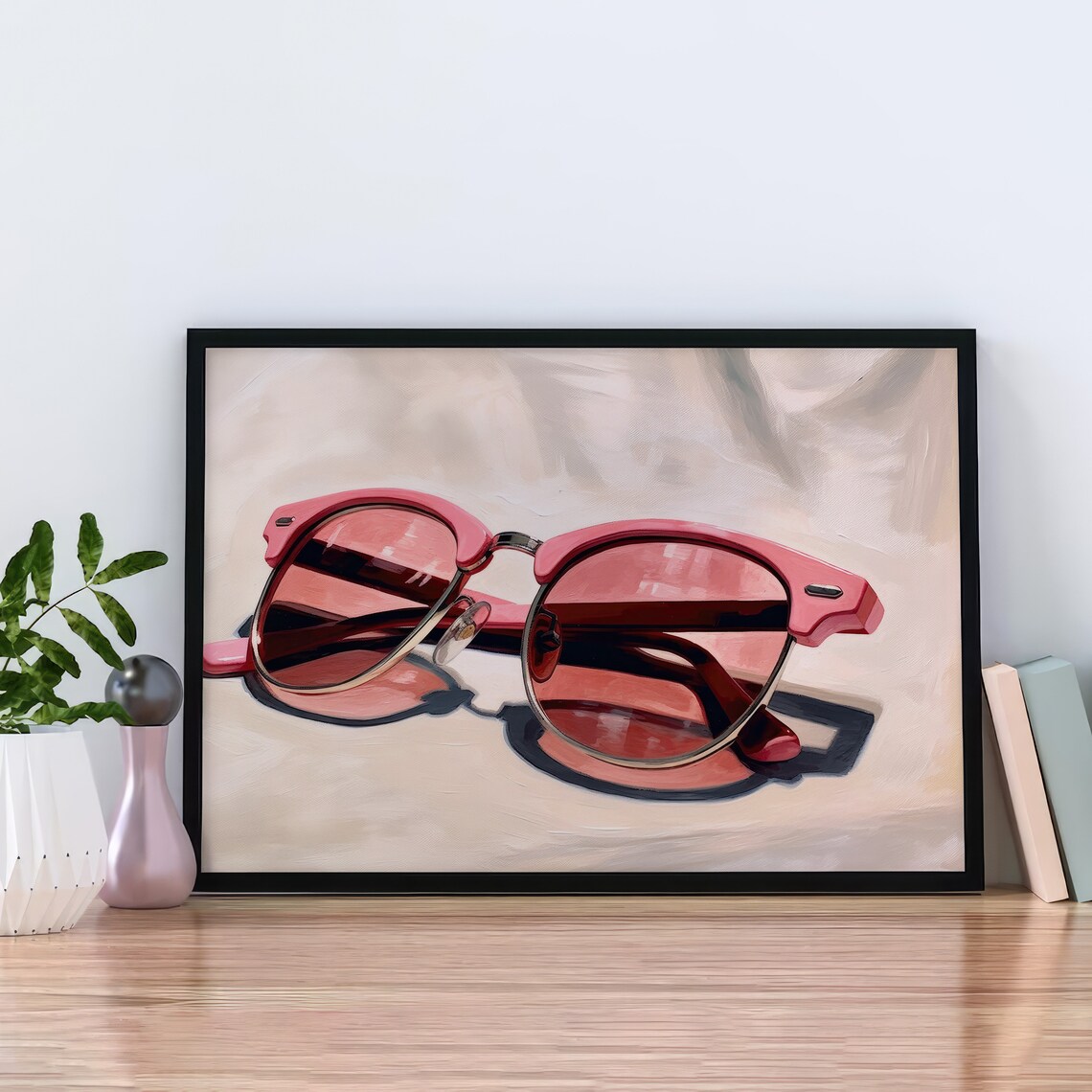 Vintage Pink Sunglasses Preppy Retro Art Print - Image 4