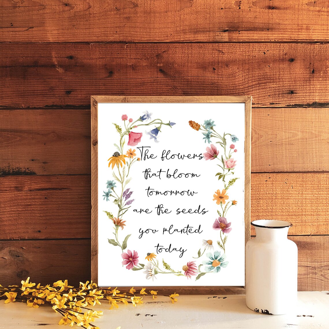 The Flowers That Bloom Tomorrow Quote Art Print, Wildflower - Image 5
