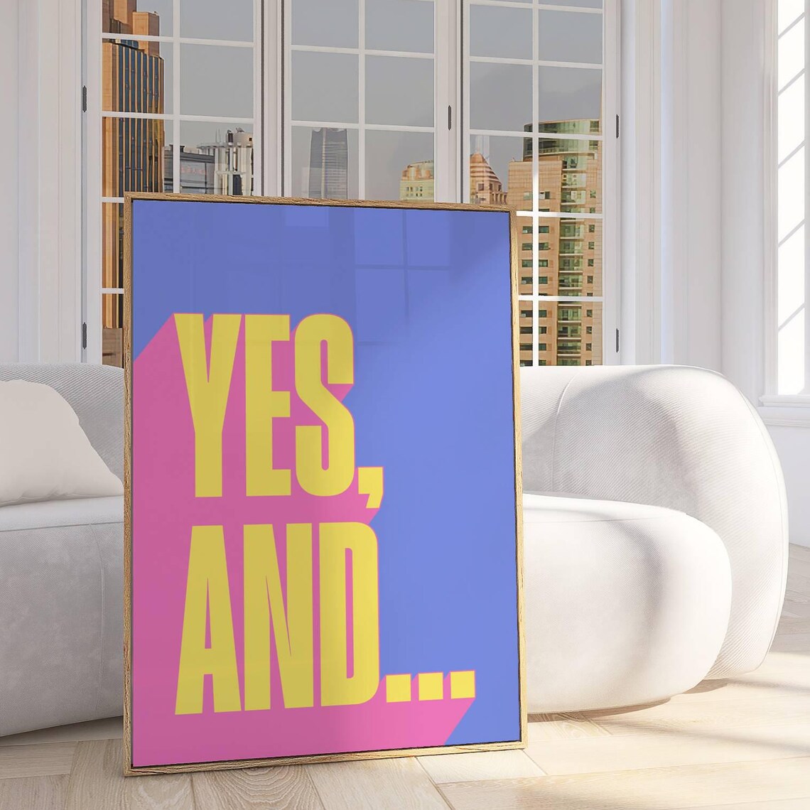 Yes And Improv Rule Quote Colorful Pop Art Theatre Poster Decor Gift