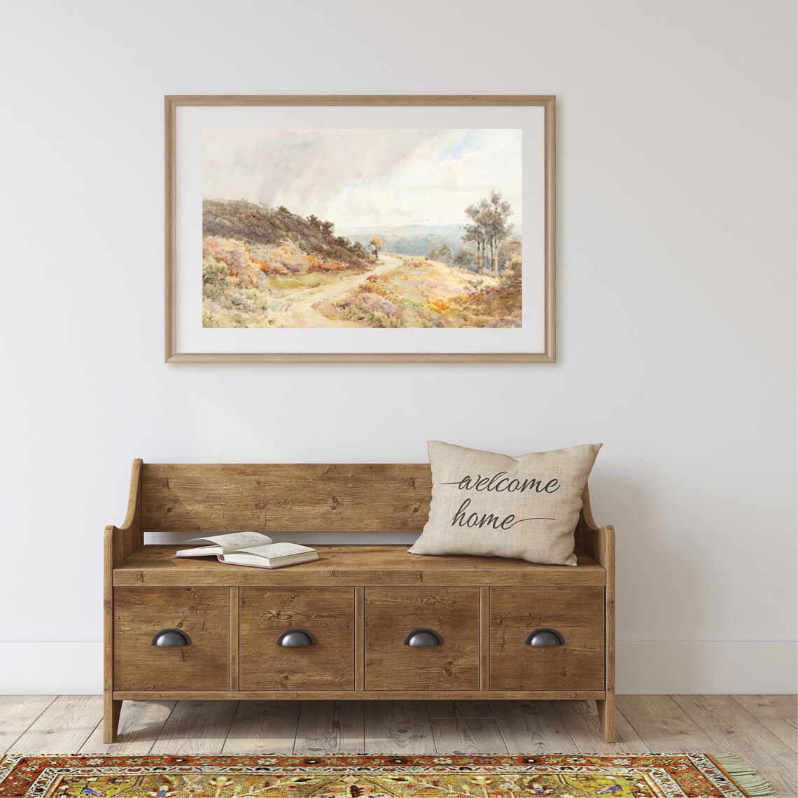 Summer Landscape, Vintage Farmhouse Country Art Print - Image 2