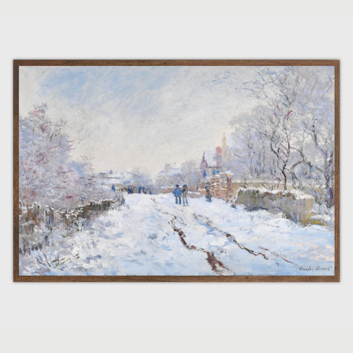 Vintage Winter Landscape, Snowy Holiday Art Print - Image 2