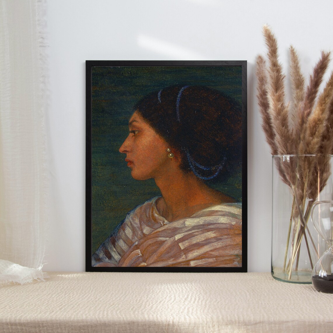 Vintage Portrait Painting Of Woman Wall Art Print - Image 2