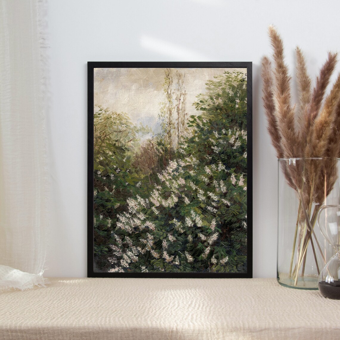 Vintage Lilac Tree Painting, Country Farmhouse Art Print - Image 2