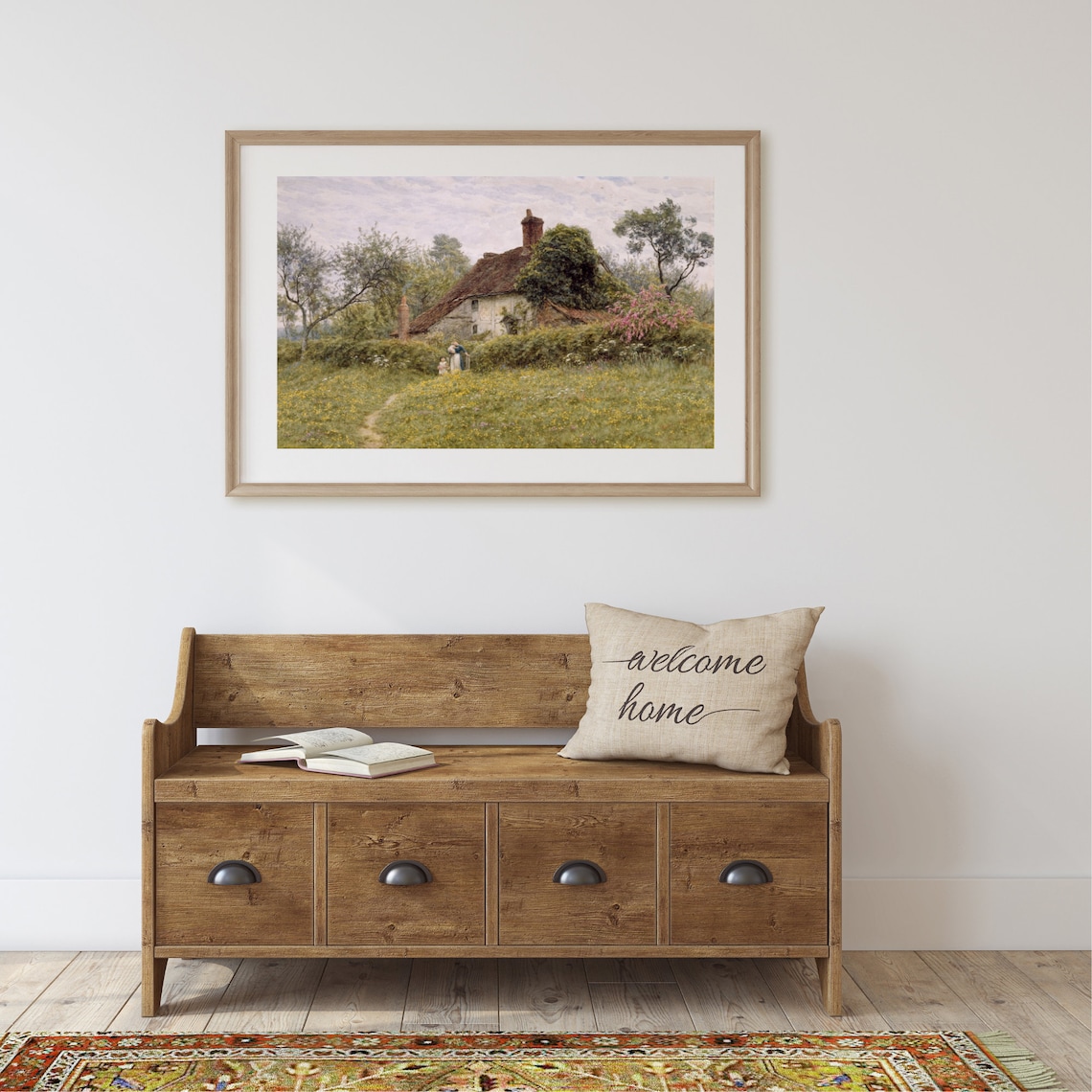 Vintage Cottage Country Landscape Farmhouse Art Print - Image 2