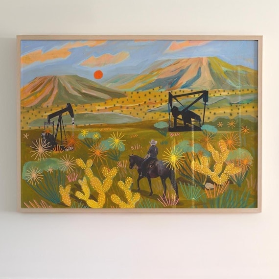 Texas Desert Vintage Travel Poster, Big Bend