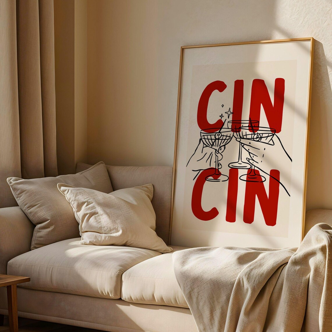 Cin Cin Cheers Bar Wall Art Print - Image 2
