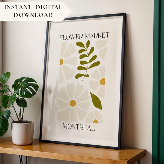 Montreal Flower Market, Matisse Style Art Print