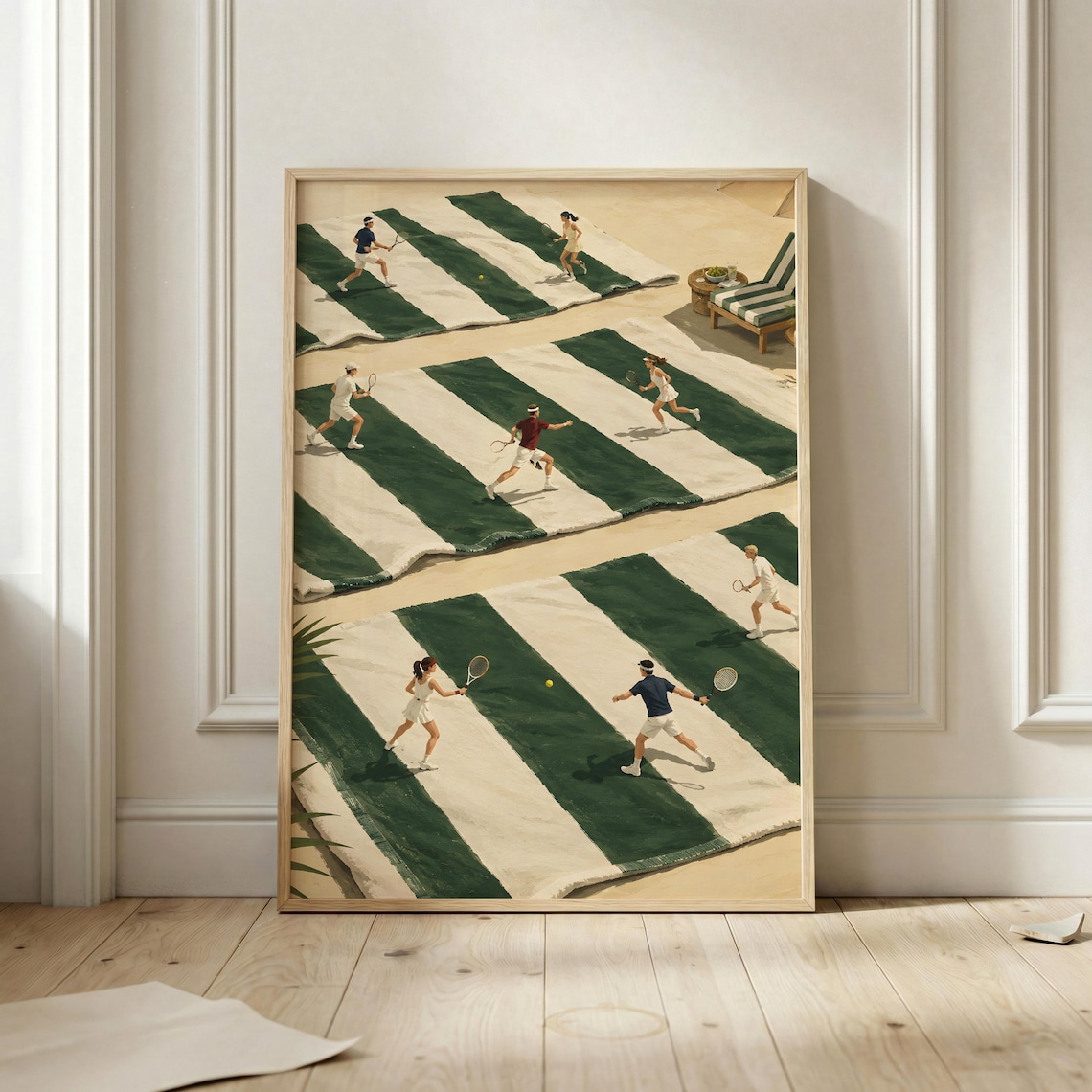 Tiny Tennis Club Poster, Vintage Country Art Print