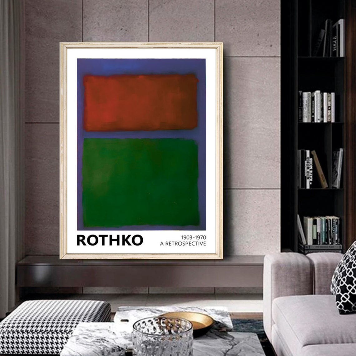 Mark Rothko Red Green Blue Color Field Retrospective Art Poster - Image 2