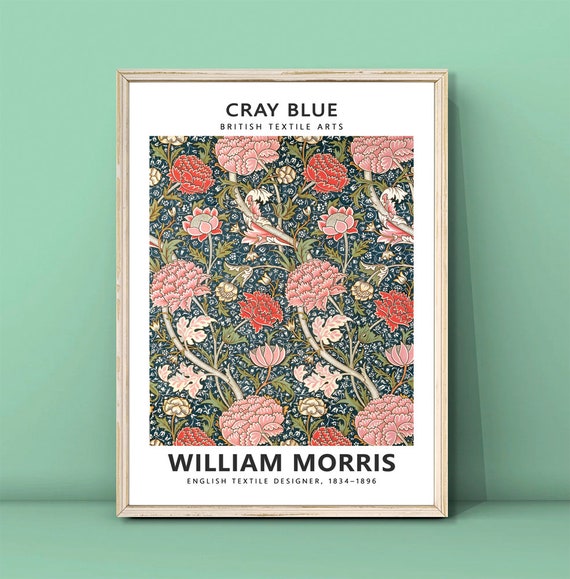 William Morris Print Cray Exhibition Poster William Morris Flower Textile Print Art Nouveau Victoria And Albert Museum Download