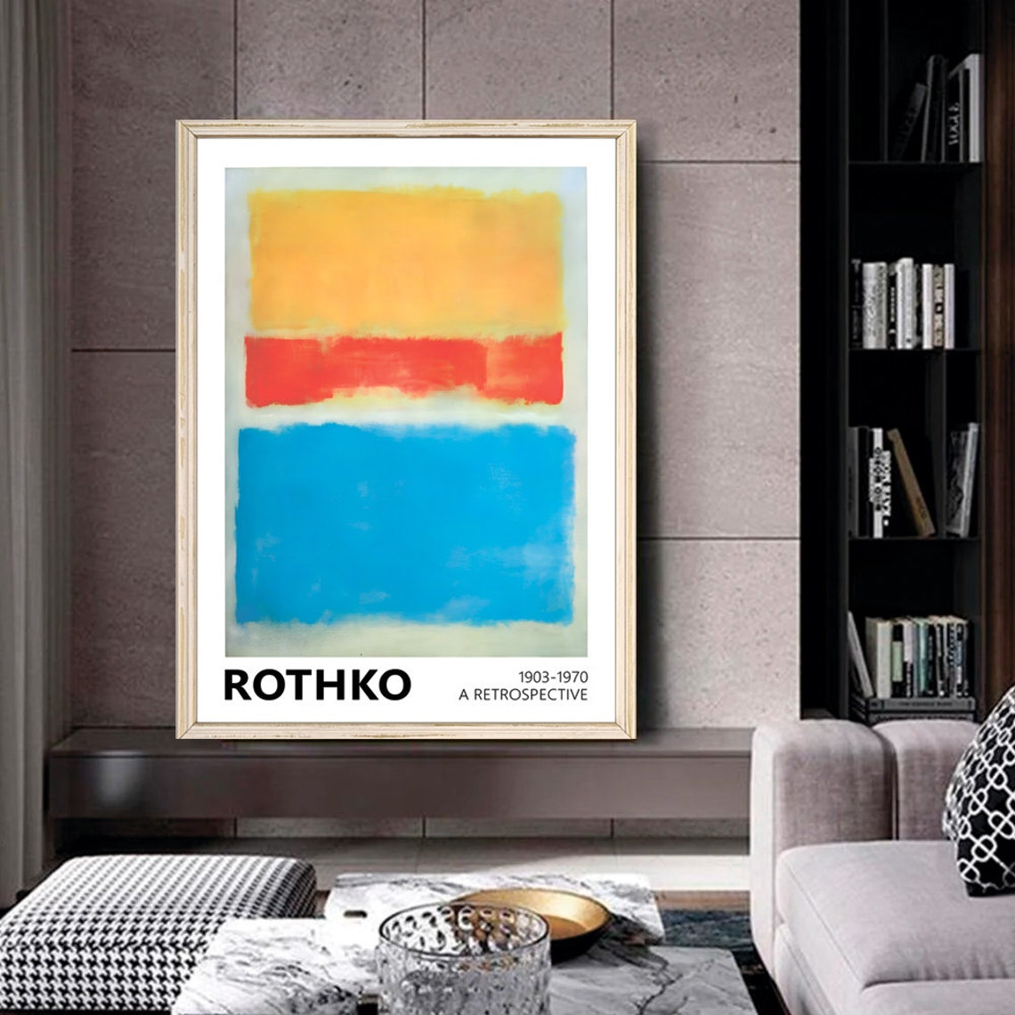 Mark Rothko Yellow Red Blue Color Field Retrospective Poster
