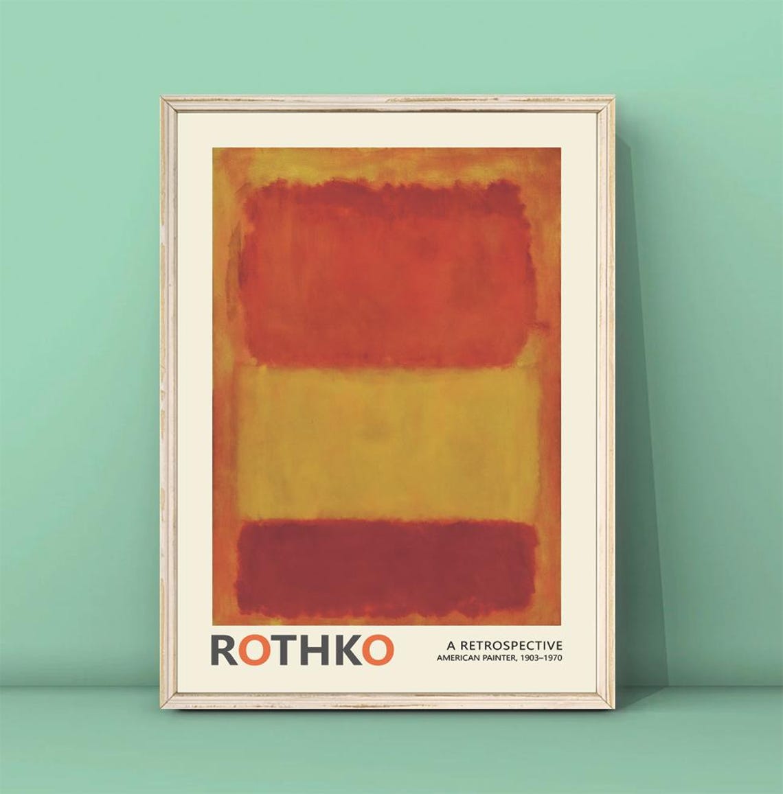 Mark Rothko Orange Red and Yellow Color Field Retrospective Poster