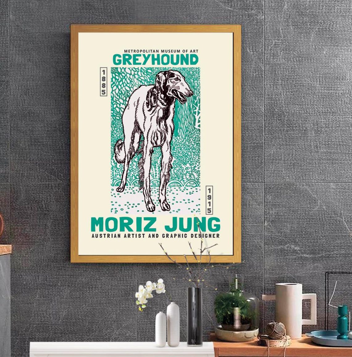 Moriz Jung Greyhound Print Greyhound Poster Moriz Jung Dog Poster Dogs In Art Vintage Dog Painting Moriz Jung Painting Download - Image 2