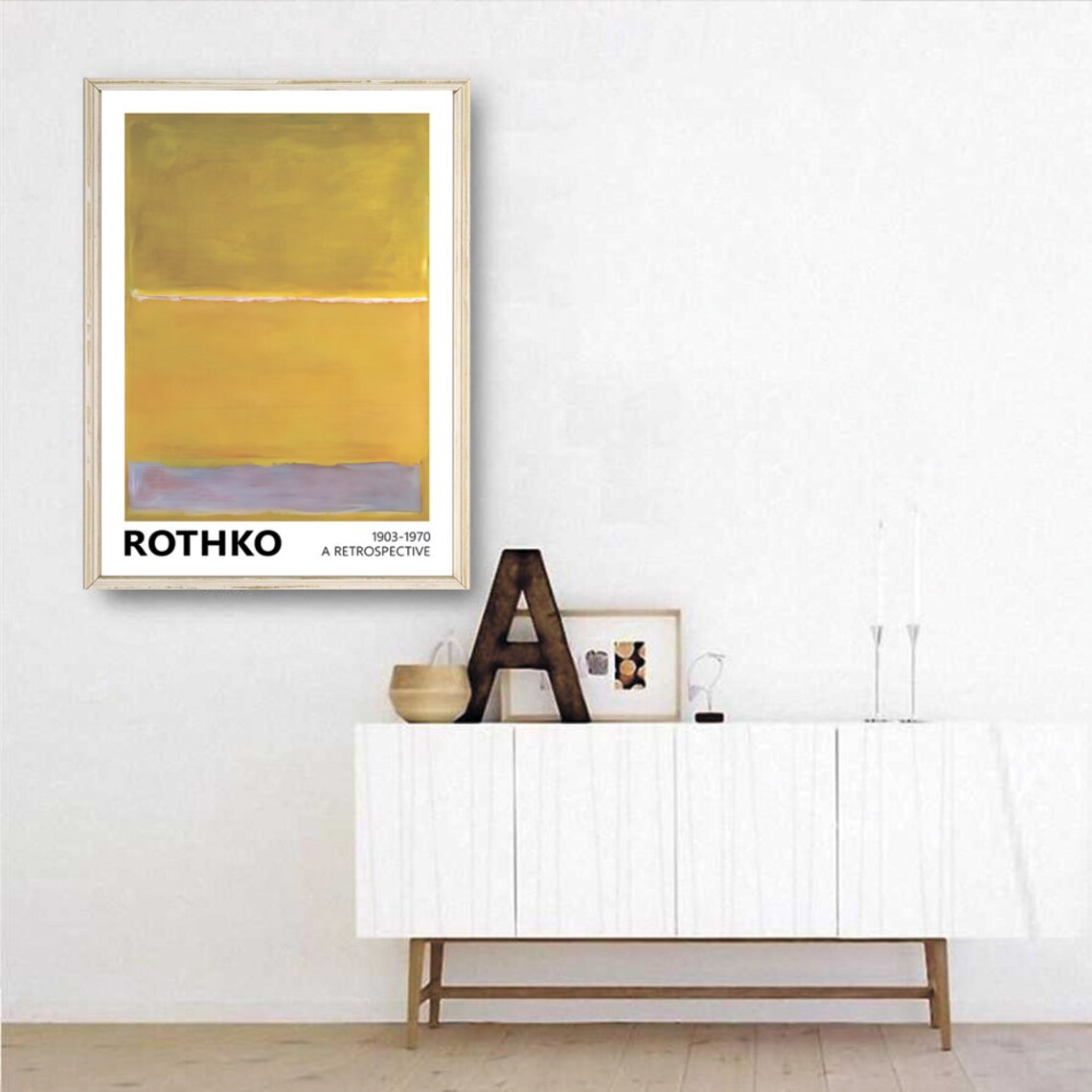 Mark Rothko Yellow Minimalism Exhibition Poster - Image 3