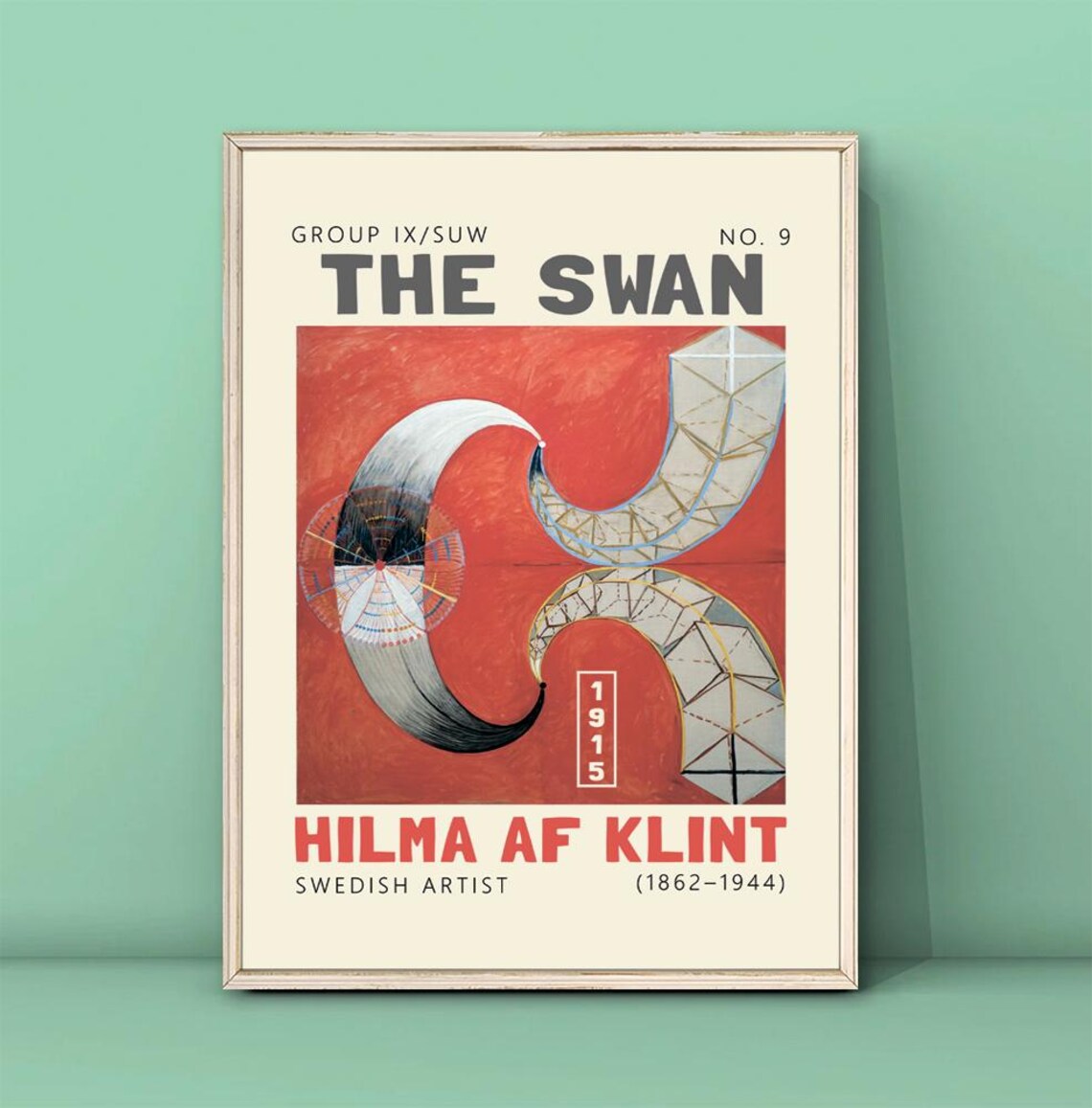 Hilma af Klint The Swan No 9 1915 Abstract Spiritual Art Poster
