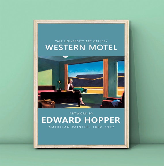 Edward Hopper Western Motel 1957 Print Wall Art Hopper Painting Hopper Woman Poster Realism Poster Hopper Wall Art