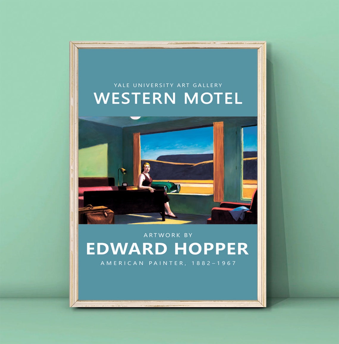 Edward Hopper Western Motel Yale University Gallery Exhibition Poster