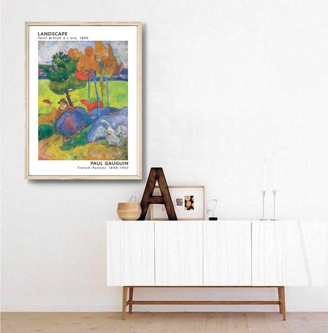 Paul Gauguin Petit Breton Loie 1889 Print Wall Art Gauguin Painting Landscape By Paul Gauguin Vintage Landscape Print - Image 2