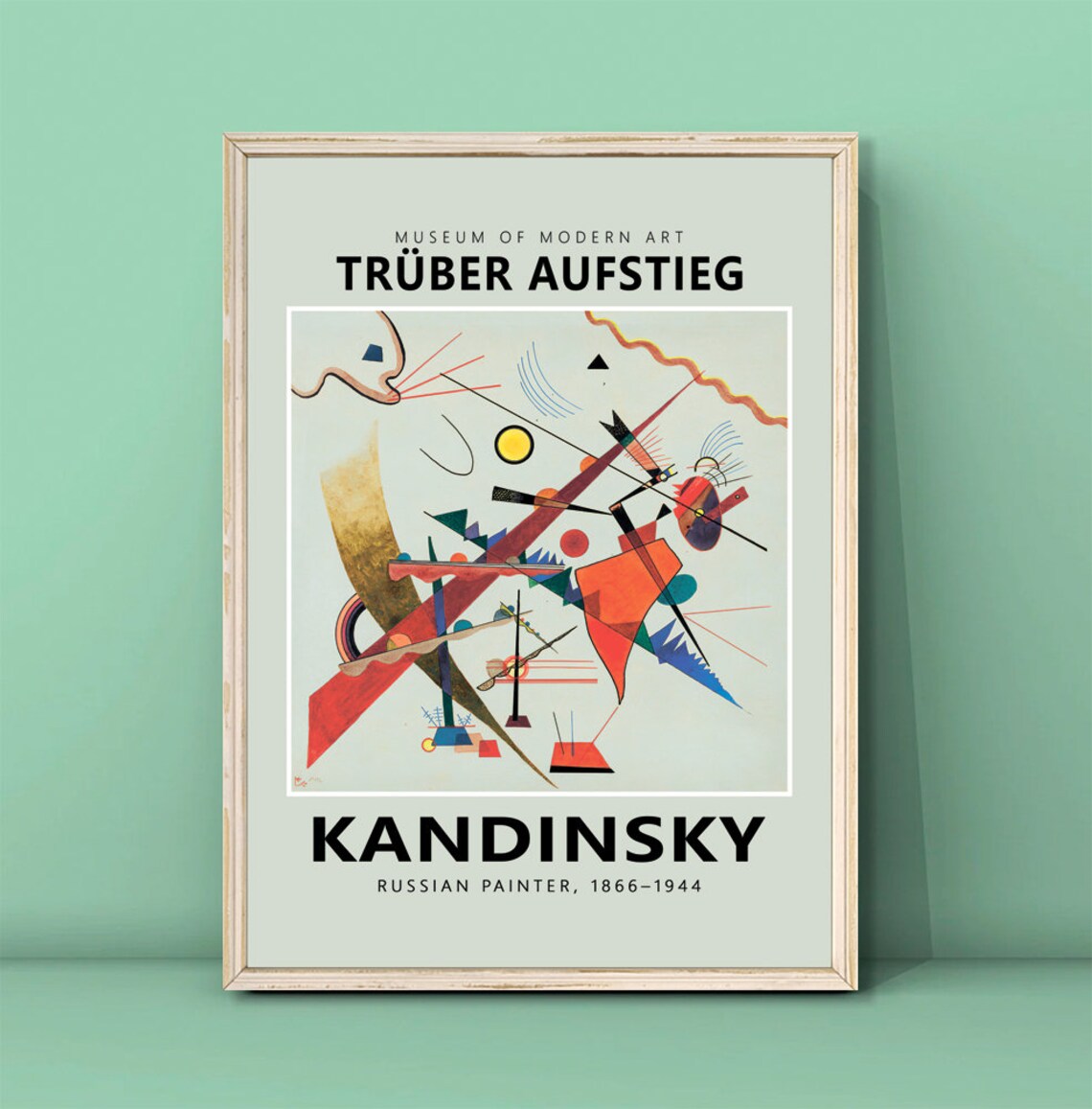 Wassily Kandinsky Trber Aufstieg Print Kandinsky Painting Expressionism Poster Abstract Art Geometric Abstract Print
