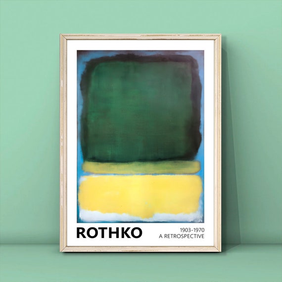 Mark Rothko Blue Green Yellow Art Print Exhibition Poster Modern Wall Decor Rothko Reproduction Poster Minimalism Print Download