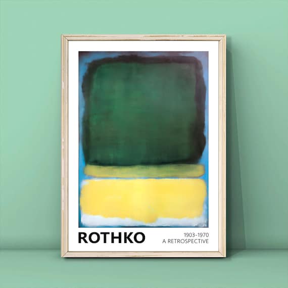 Mark Rothko Green And Yellow Color Field Abstract Art Poster
