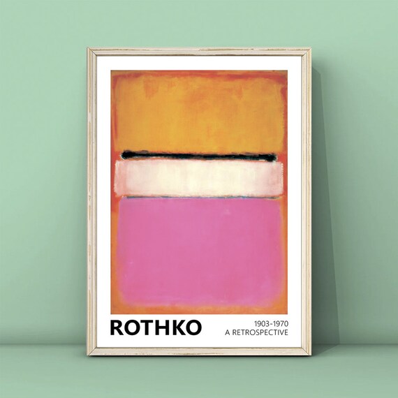 Mark Rothko Pink Orange Magenta Color Field Retrospective Poster
