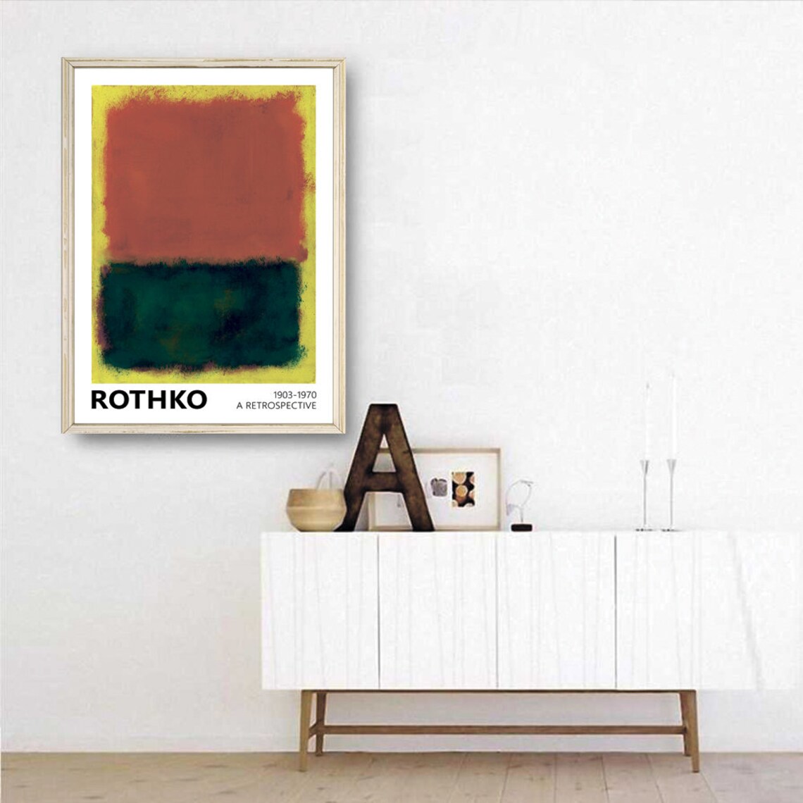 Mark Rothko Red Green Abstract Retrospective Art Poster Vintage Wall Decor - Image 3