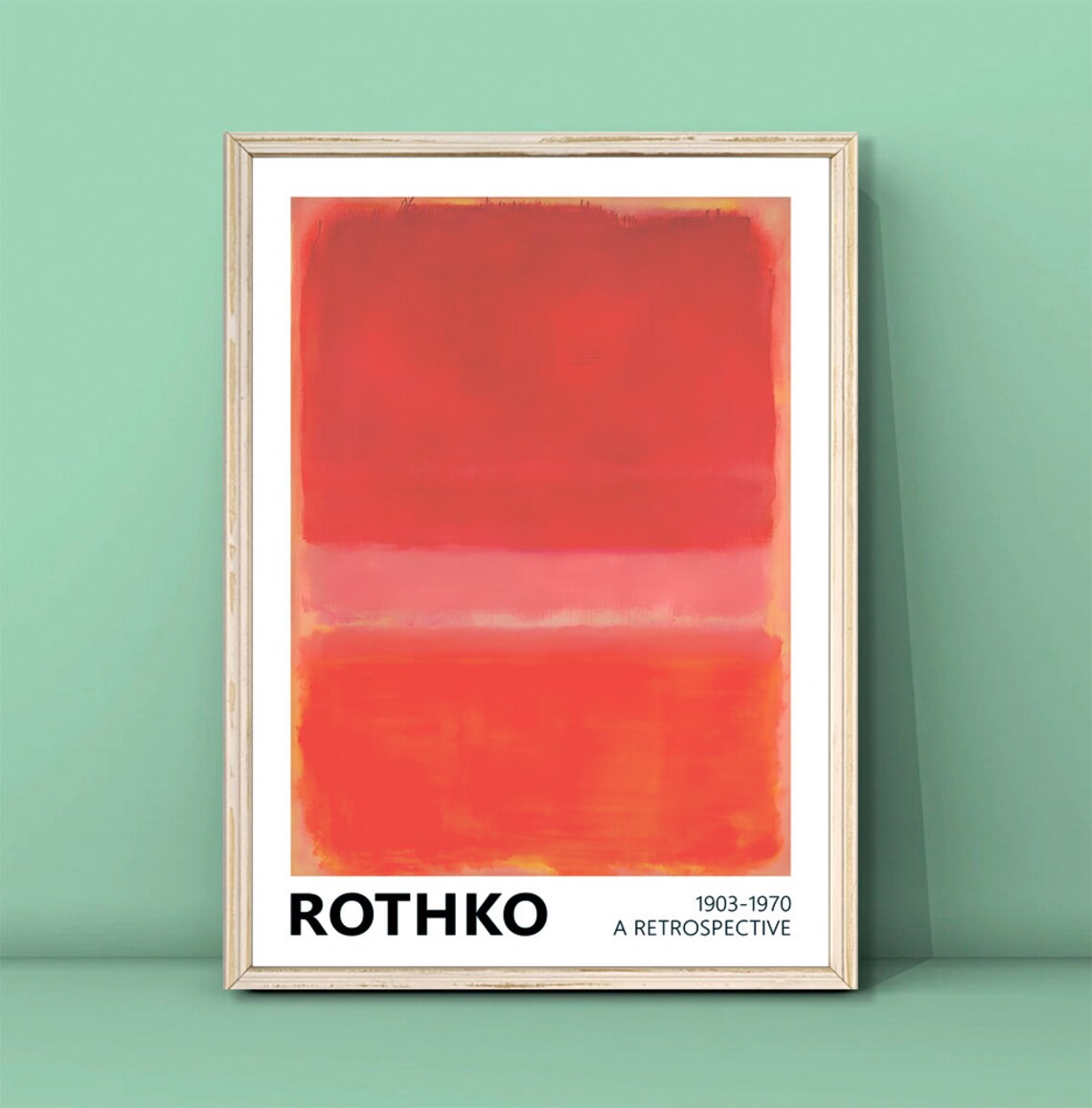 Mark Rothko Red Orange Minimalism Art Print
