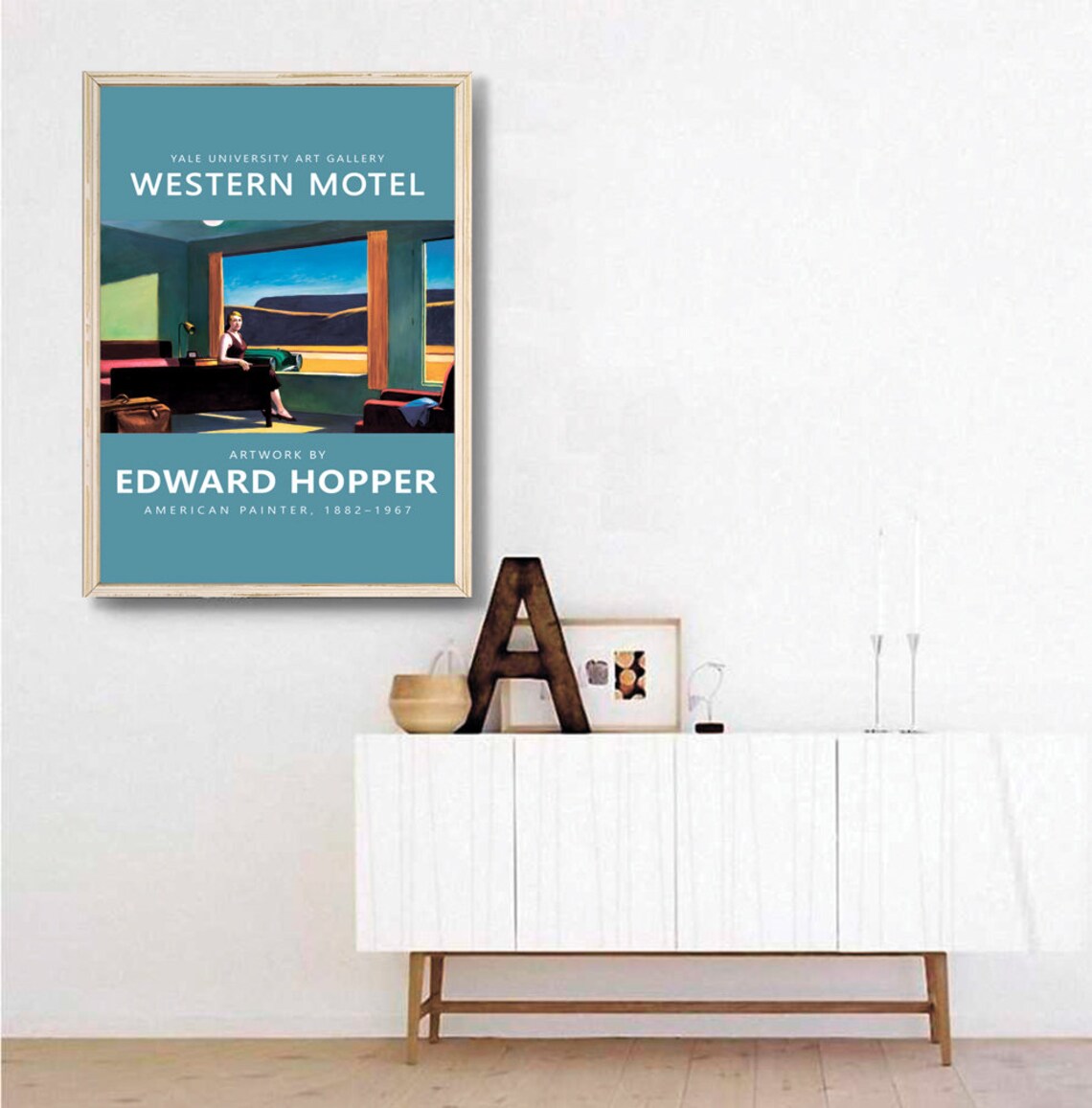 Edward Hopper Western Motel Yale University Gallery Exhibition Poster - Image 3