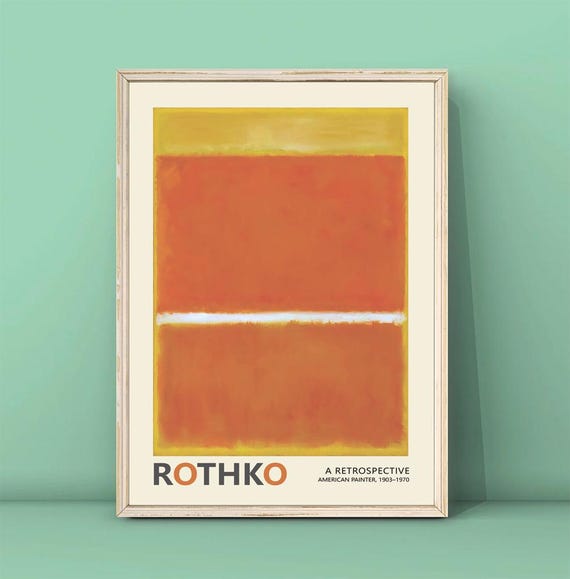 Mark Rothko Orange And Yellow Print Art Rothko Print Exhibition Poster Rothko Reproduction Poster Minimalism Print