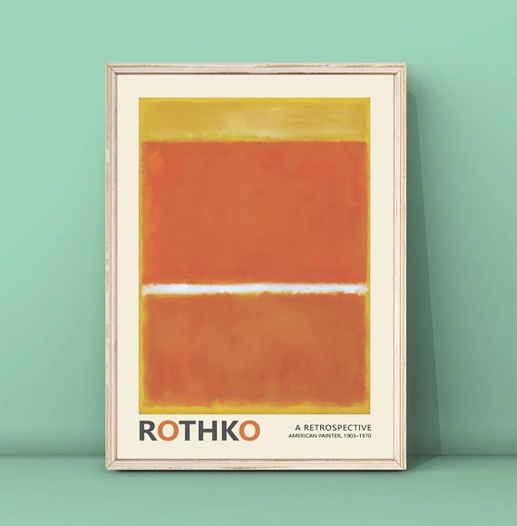 Mark Rothko Orange Yellow Color Field Retrospective Artwork Poster