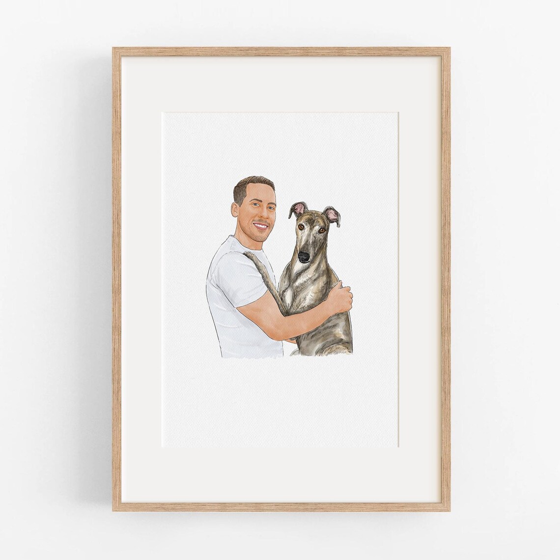 Pet And Owner Portrait Custom Watercolor Painting From Photo Personalized Dog Portrait Pet Lover Gifts Pet Memorial Gift - Image 4