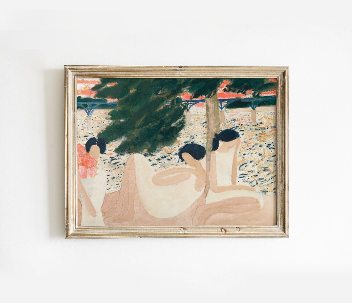 Abstract Portrait Vintage Oil Painting Art Print