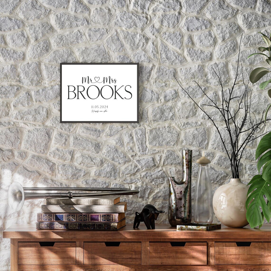 Personalised Mr Mrs Couples Design, Wall Art Print - Image 2