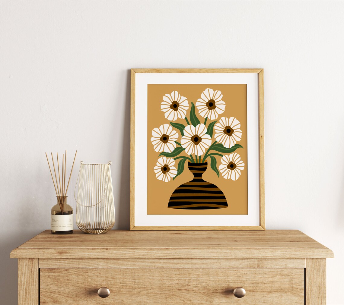 Boho Florals Wall Art Print, Botanical Home Decor - Image 3