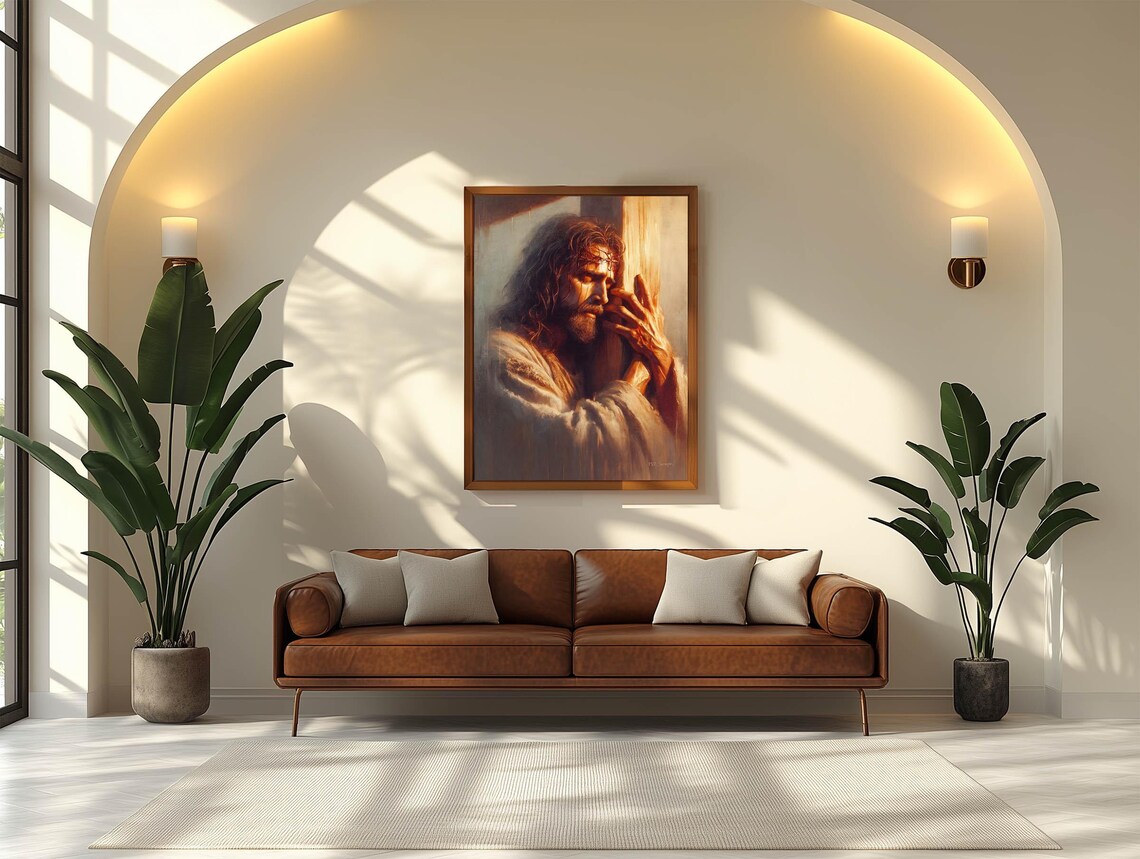 Jesus Carrying The Cross, Catholic Religious Art Print - Image 4