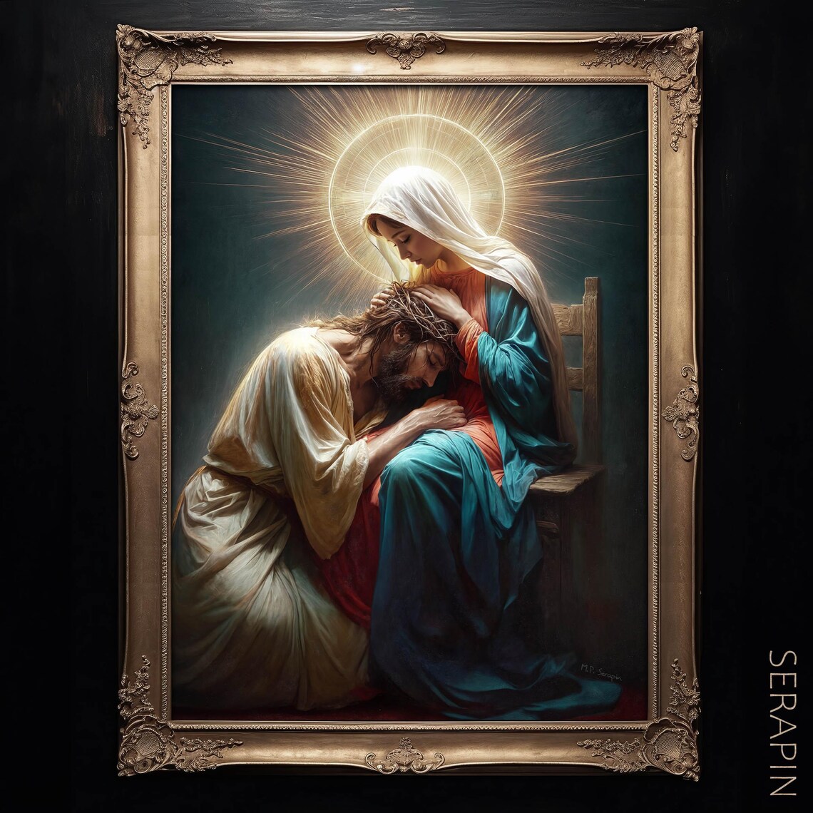 Pieta: Virgin Mary and Jesus Catholic Art Print