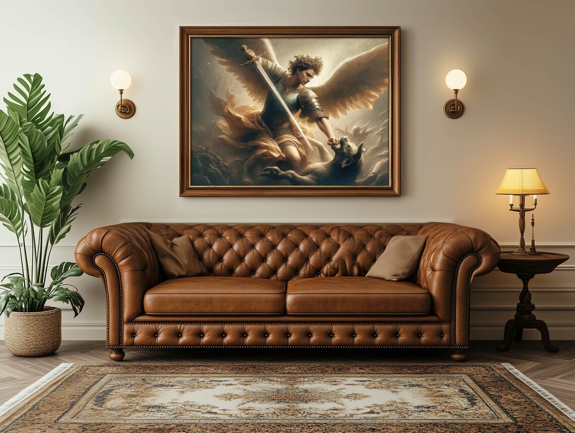Saint Michael the Archangel, Gothic Dark Art Print - Image 6