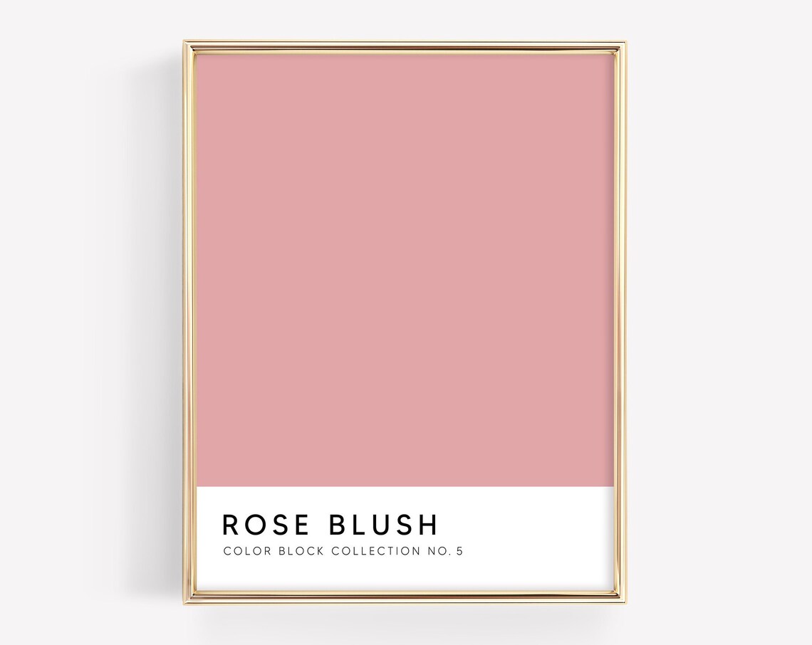 Rose Blush Pink Color Block Collection No 5 Modern Decor Poster - Image 3