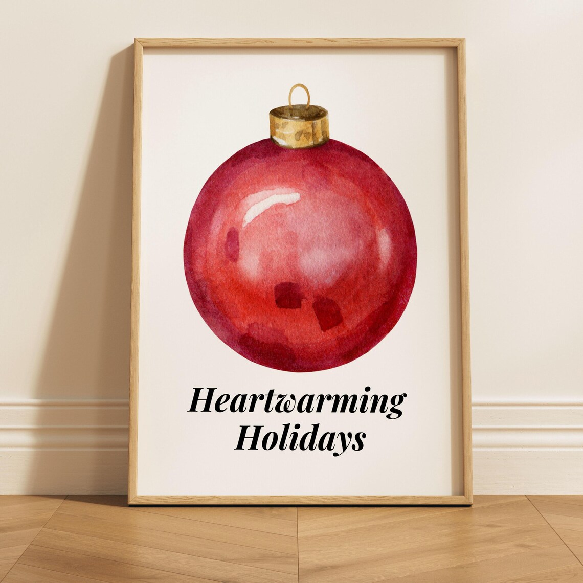 Heartwarming Holiday Christmas Ornament, Minimalist