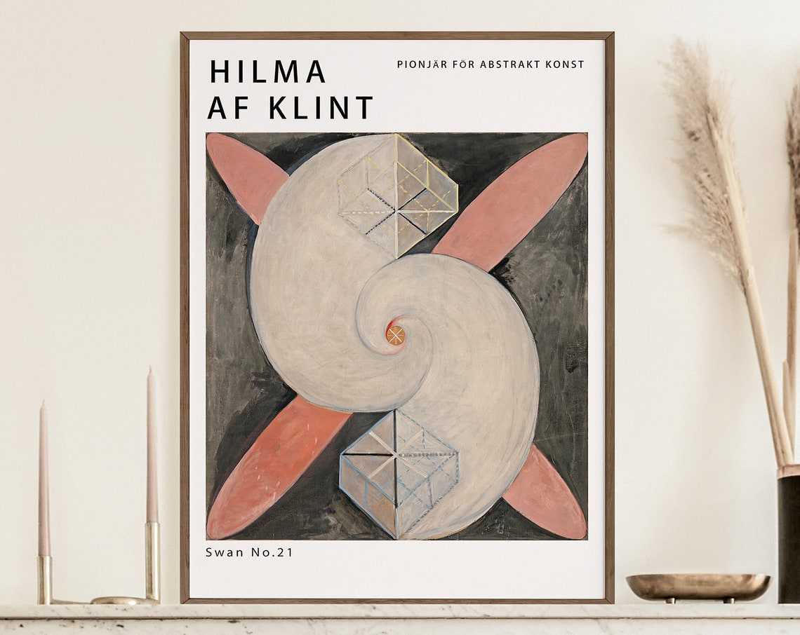 Hilma af Klint The Swan No 21 Abstract Art Exhibition Poster - Image 2