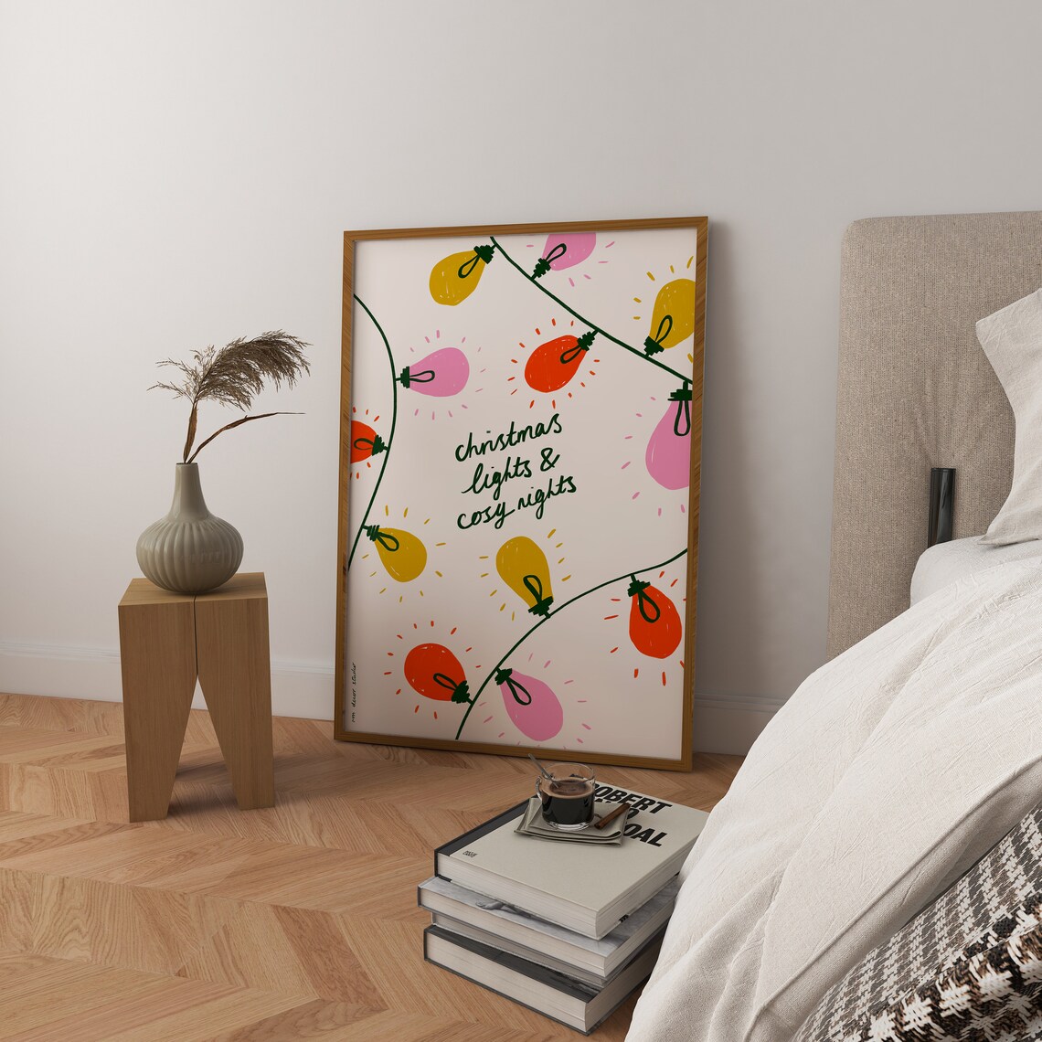 Christmas Lights Cosy Nights Poster Print