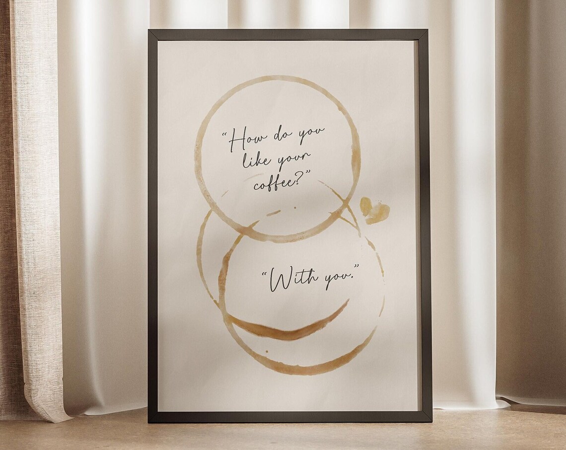 How Do You Like Your Coffee With Caffeine, Cafe Print