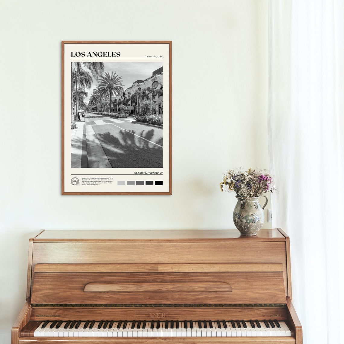 Black And White Los Angeles Print Los Angeles Wall Art Los Angeles Poster Los Angeles Photo Los Angeles Poster Print California - Image 2