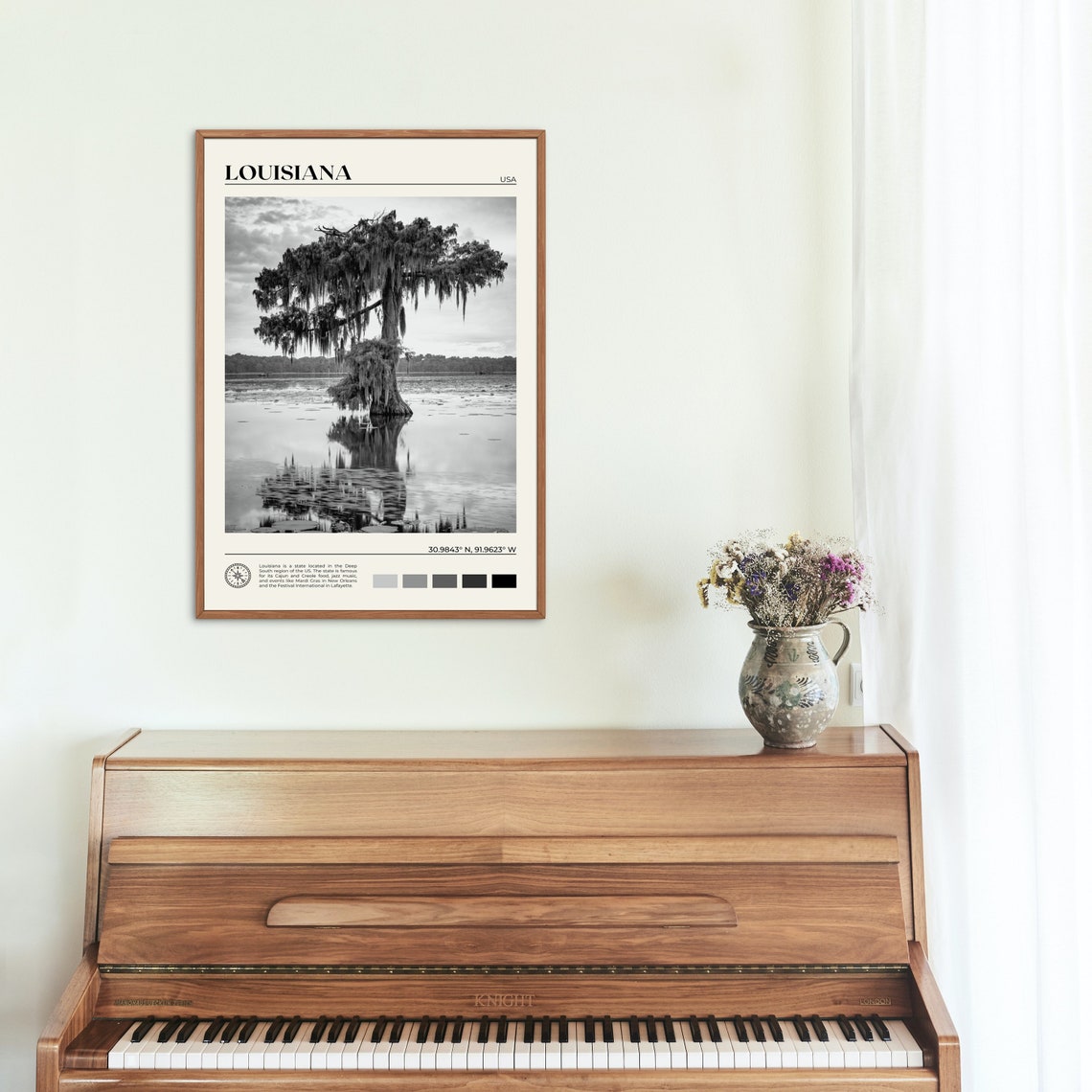 Black And White Louisiana Print Louisiana Wall Art Louisiana Poster Louisiana Photo Louisiana Poster Print Louisiana Wall Decor Usa - Image 2