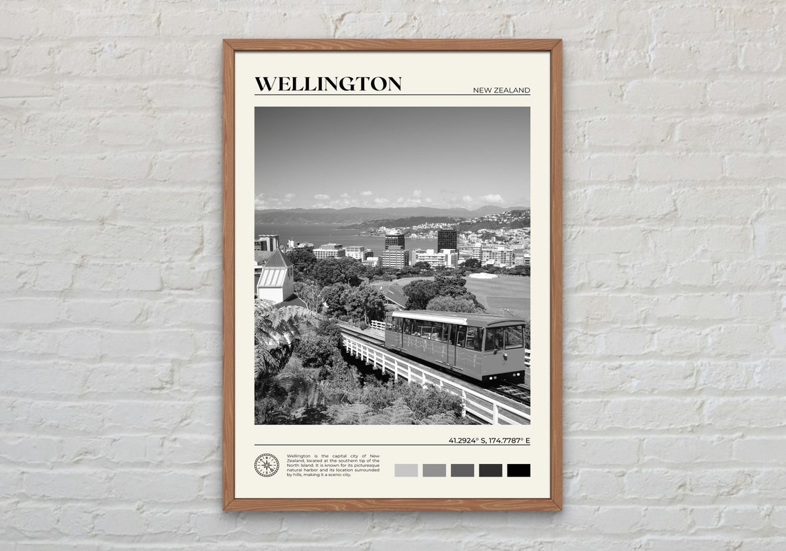 Black And White Wellington Print Wellington Art Wellington Poster Wellington Photo Wellington Poster Print Wellington Wall Decor