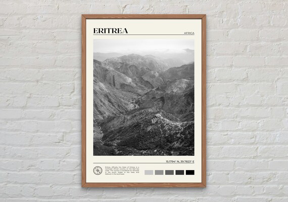 Black And White Eritrea Print Eritrea Wall Art Eritrea Poster Eritrea Photo Eritrea Poster Print Eritrea Wall Decor Africa Print