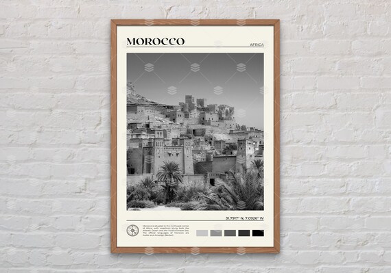 Black And White Morocco Print Morocco Wall Art Morocco Poster Morocco Photo Morocco Poster Print Morocco Wall Decor Africa Poster