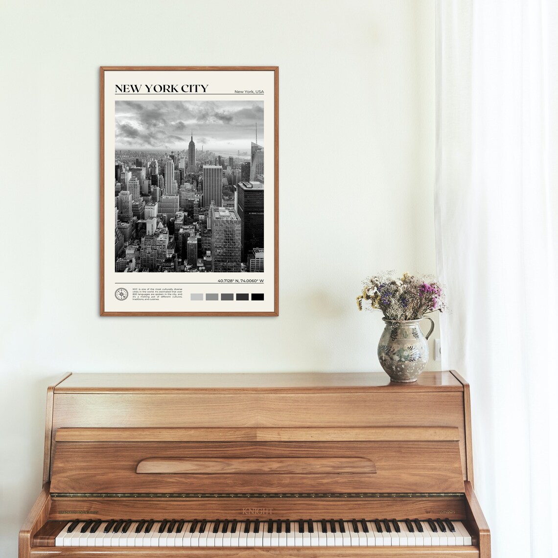 Black and White New York City Travel Poster Print - Image 2