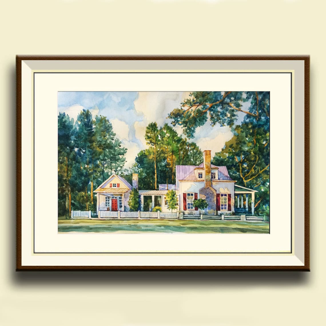 Custom Watercolor House Portrait Art Print, Moving Gift